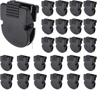 PATIKIL Cubicle Clips 25 Pcs Wall Clips Plastic Cubicle Pins Black | Workspace Organization Accessories for Office Panel Wall Photos Notes Memos