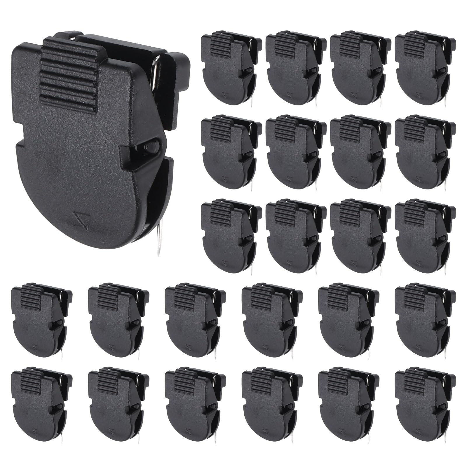 PATIKIL Cubicle Clips, 25 Pcs Wall Clips Plastic Cubicle Pins Workspace Organization Accessories for Office Panel Wall Photos Notes Memos, Black