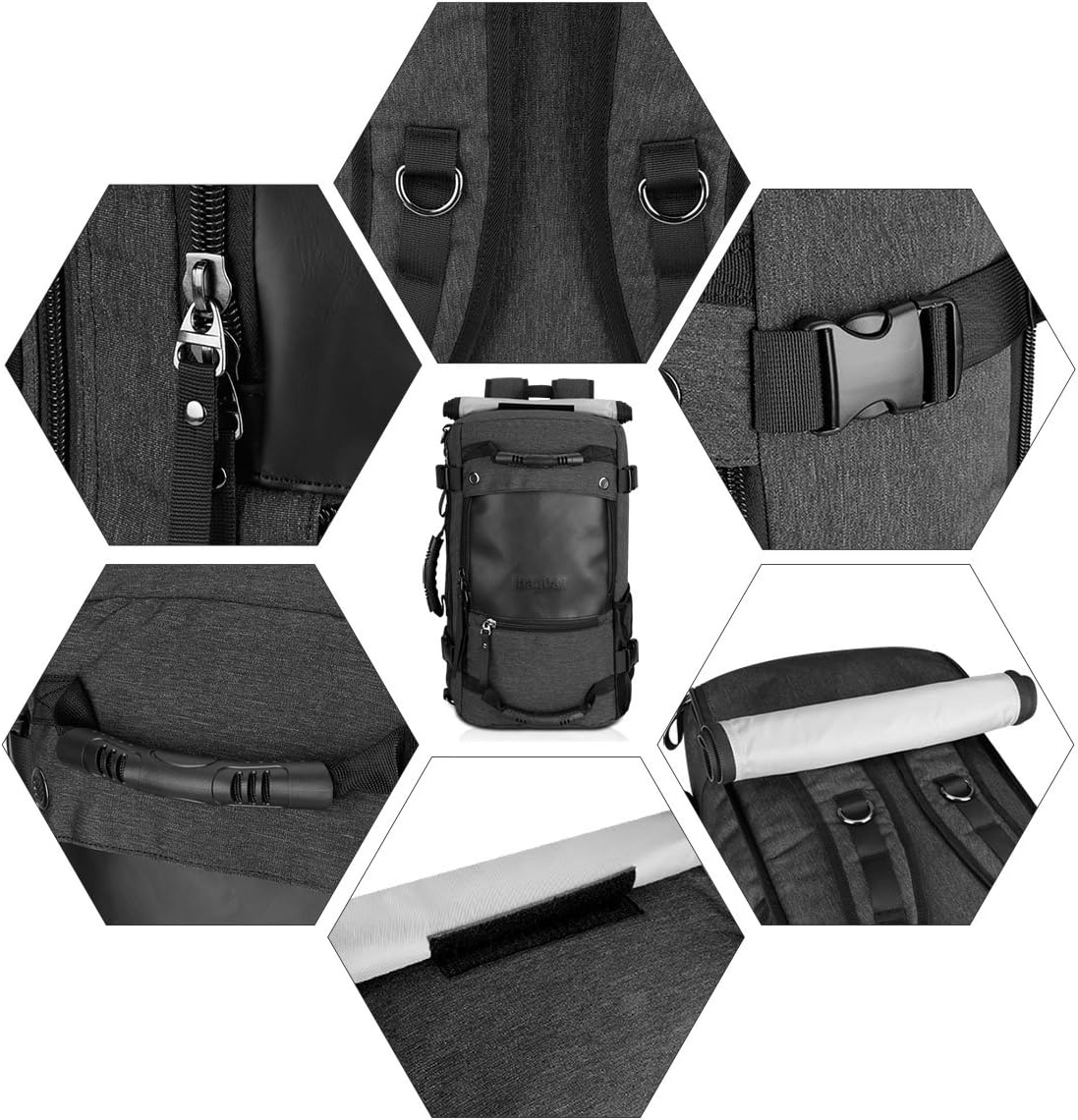 Get Special Price Ibagbar Canvas Backpack Travel Bag Hiking Bag Camping Bag Rucksack