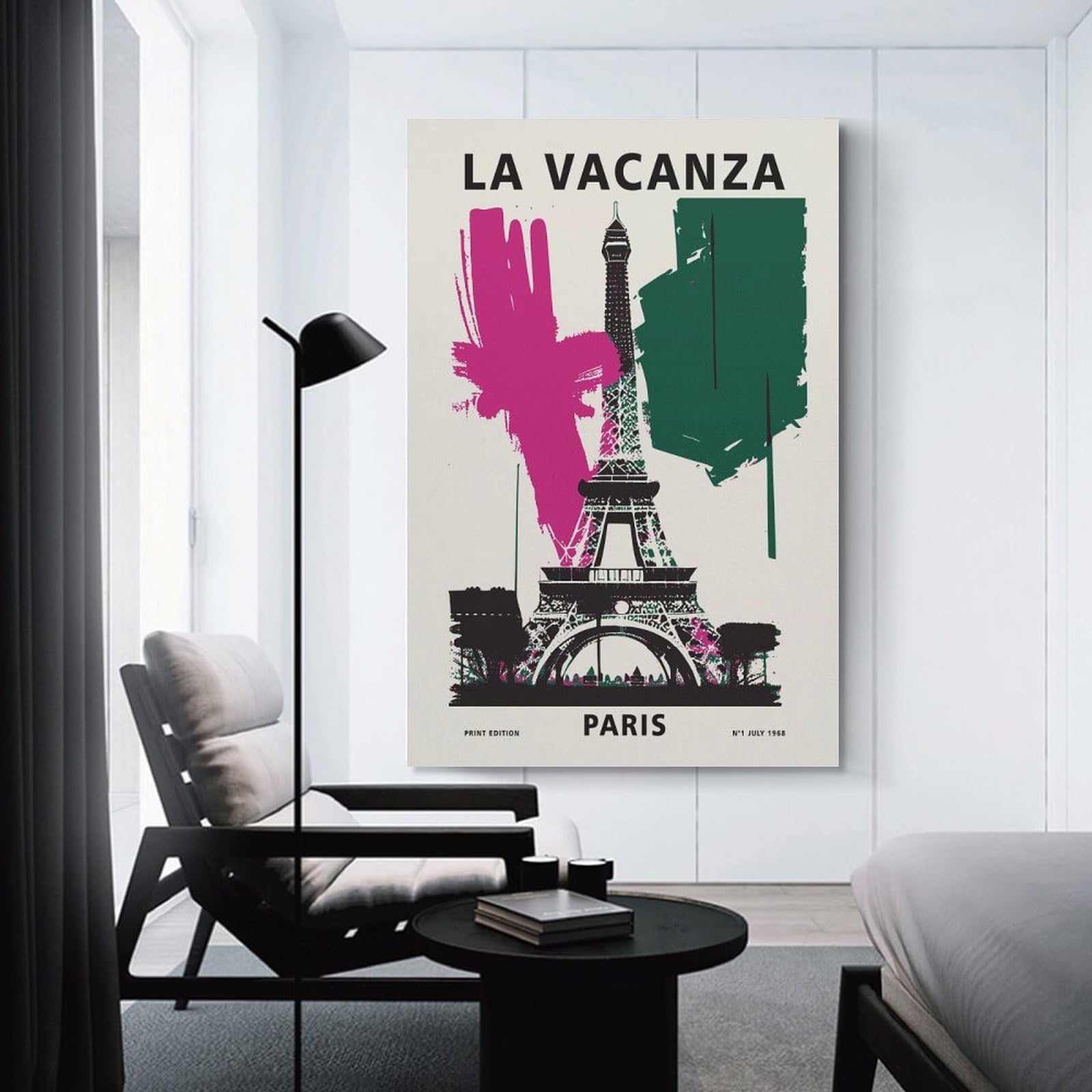 Hanging Wall Art Paris Eiffel Tower, 20x30inch(50x75cm), for Contemporary Homes, Apartments Or Offices, Stylish Wall Art for Fresh Spaces