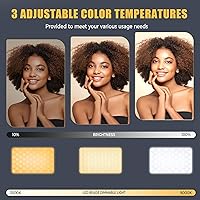 Vista 2 de MACTREM 168 luces LED para selfie para iPhone, clip de luz portátil para teléfono, 3000 mAh, 3 modos de iluminación recargable Alix Earle