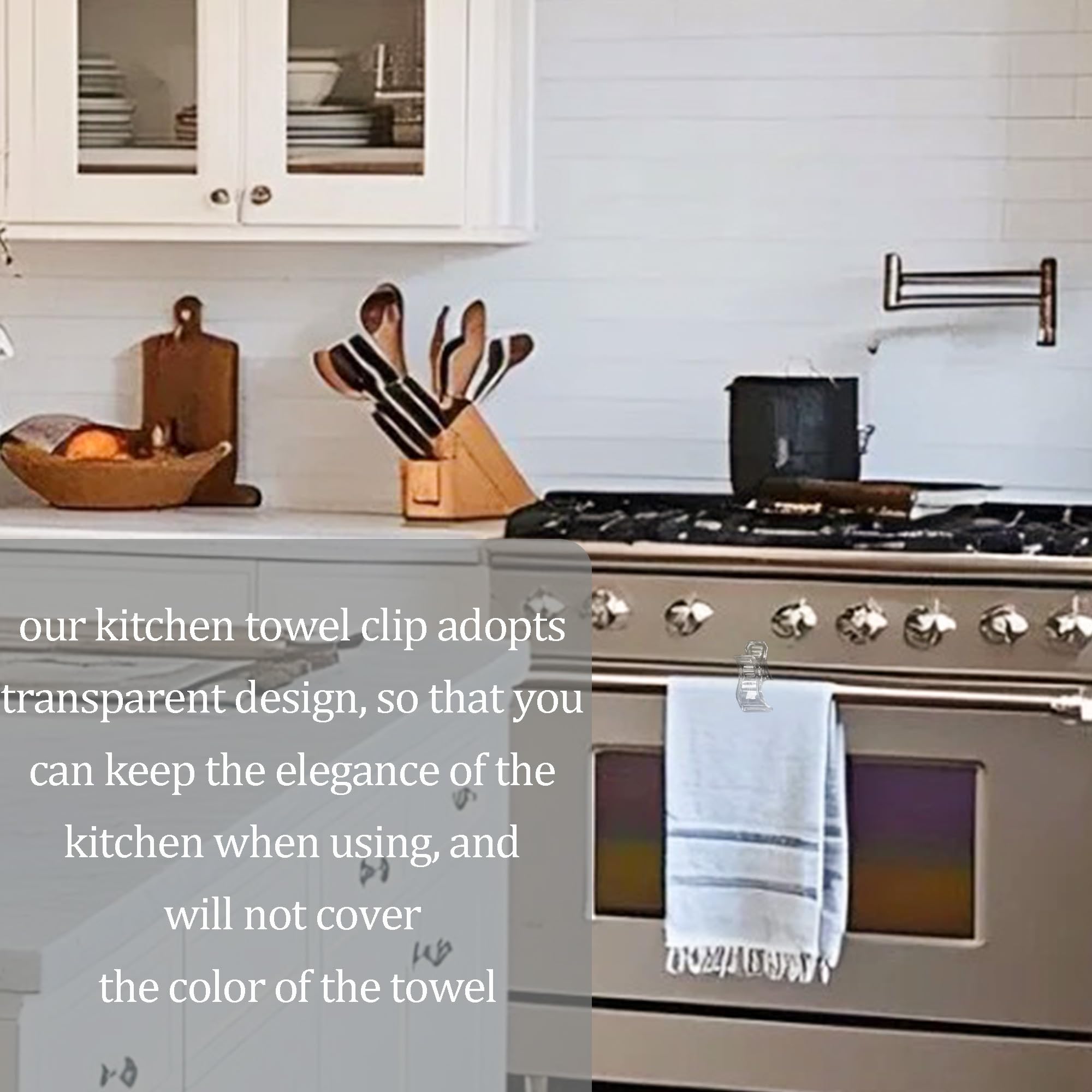 4 Pieces Towel Clips for Kitchen Secure The Towel Suitable for Kitchen Bathroom Dishwasher Handle Towel Rack(Transparent)