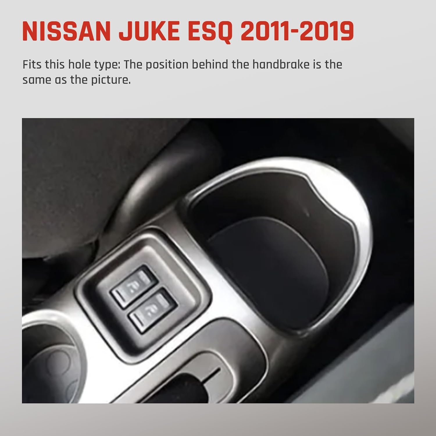 YJYWZH for Nissan Juke ESQ 2011-2019 Car Armrest Storage Box Auto Accessories Center Console Leather Arm Rest Double-Layer Storage Space with 3 USB Ports (Red Thread)