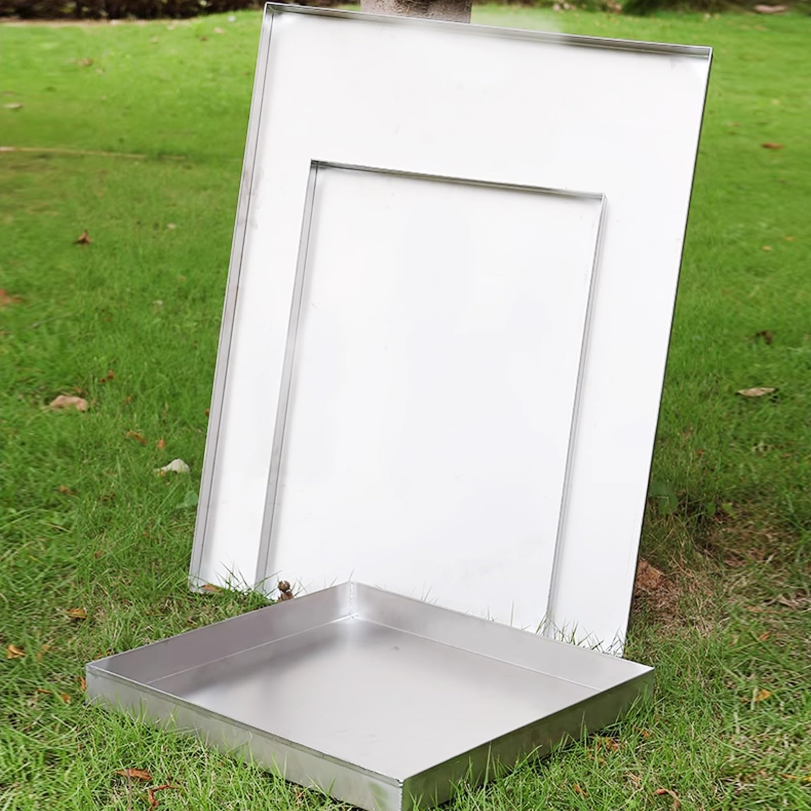 Miska odpływowa AC do klimatyzatorów, lodówek i grilla – taca kondensacyjna 60 x 50 cm, organizer kuchenny, taca do karmienia zwierząt domowych, wszechstronne rozwiązanie do przechowywania