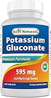 Vista 1 de Suplemento de Gluconato de Potasio Best Naturals 595 Mg Tableta, 250