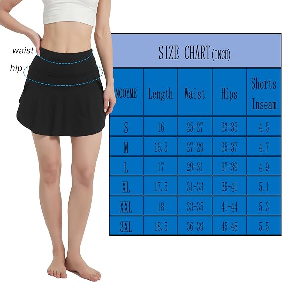 NOOYME Women's 16 Long Swim Skirts Hight Waist Swimsuit Modest Bathing Suit Beach Swimwear Bottoms