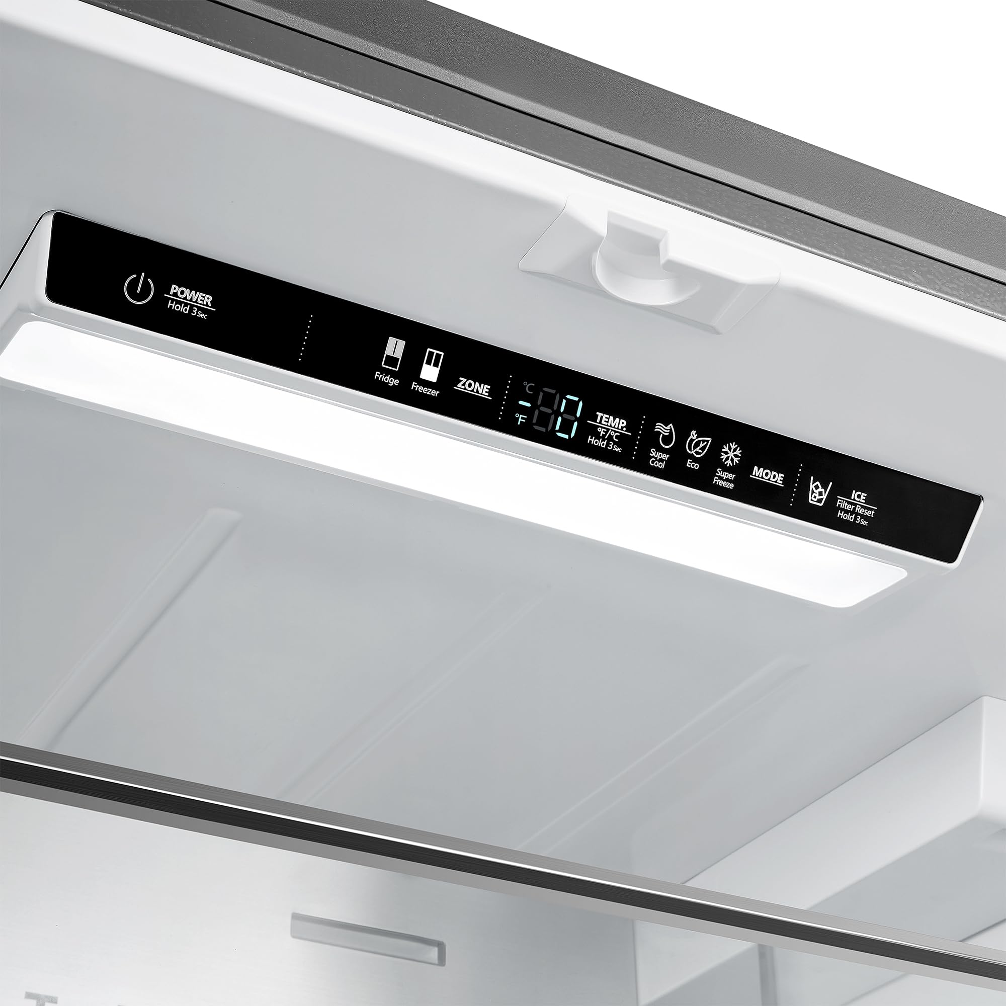 COSMO COS-FDR223GWSS 36 in. Lumin Collection 22.4 cu. ft. Counter Depth French Door Refrigerator, Water Dispenser, Ice Maker, Stainless Steel on Fridge.com