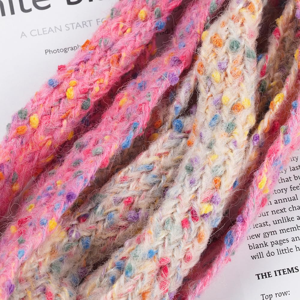 Nastro di raso colorato con punto ondulato, larghezza 2 cm, per regali, 10 yards, in lana colorata a pois per lavorare a maglia di graziose fasce per capelli, cappelli a maglia (2#)