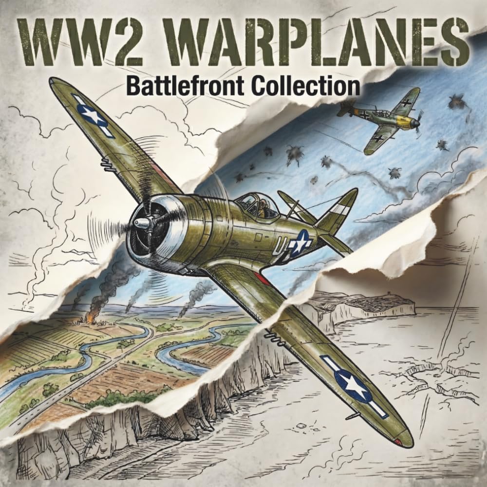 WW2 Warplanes: Battlefront Collection: 25 Famous Warplanes from the Front Lines of World War II | Warbirds Coloring Collection for Kids and Teens | 25 Historic Aircraft to Color from Five Nations.