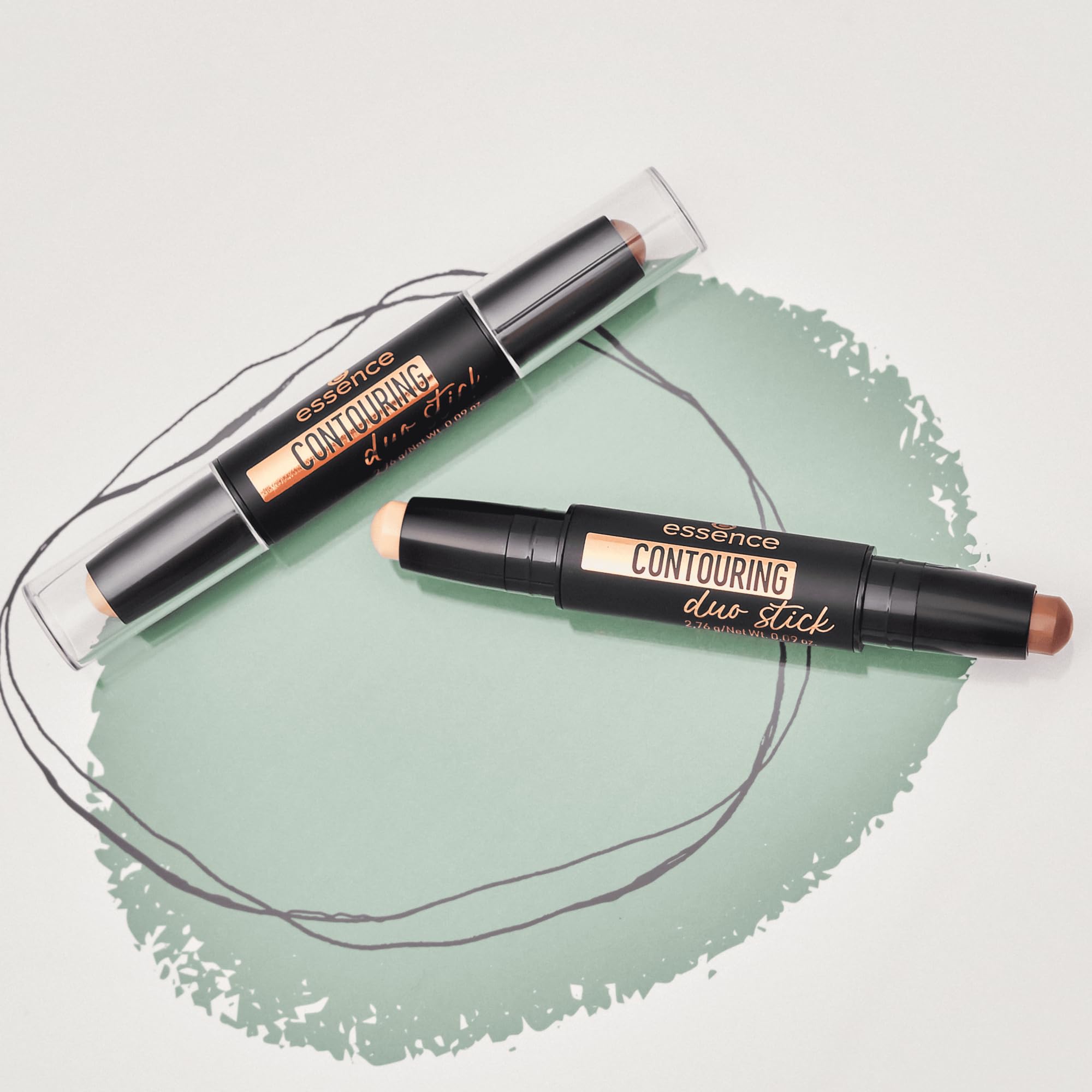 essence Sztyft do konturowania twarzy CONTOURING duo, matujący, konturowanie, natychmiastowy wynik, matowy (2.76g)