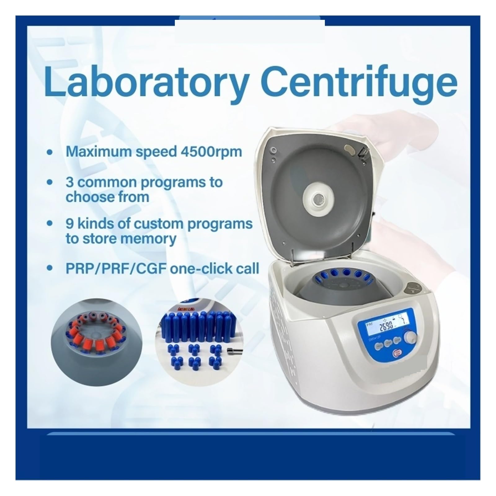 Tischzentrifuge, Niedriggeschwindigkeits-Zentrifugenmaschine Schönheitszentrifuge 4500 U/min Plasmazentrifuge 5 Ml 10 15 Zentrifugenröhrchen