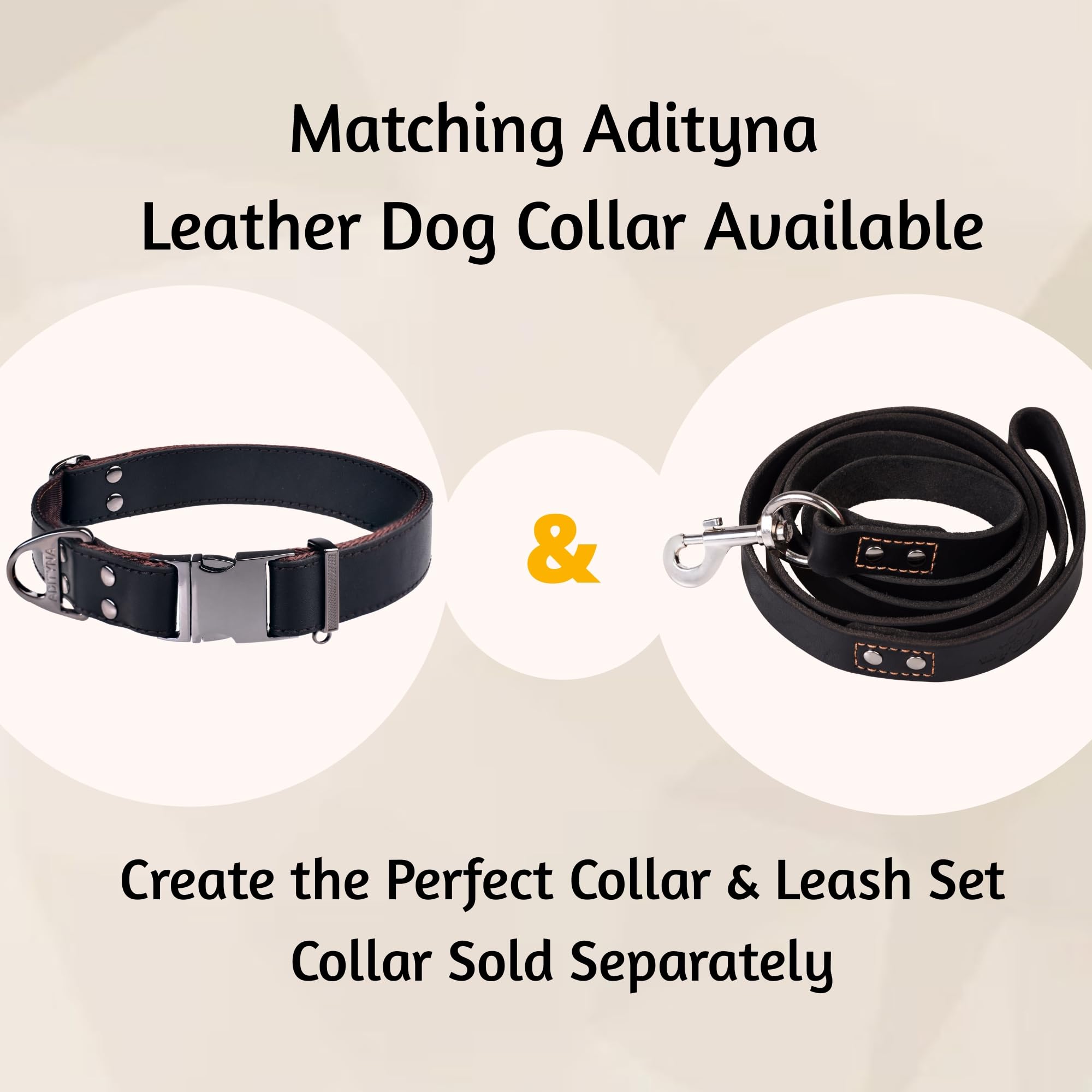 ADITYNA - Correa de cuero resistente para perro de 6 pies - Correa de cuero fuerte y suave para perros extragrandes, grandes y medianos - Correa de entrenamiento para perros (XL - 6 pies x 1 pulgada