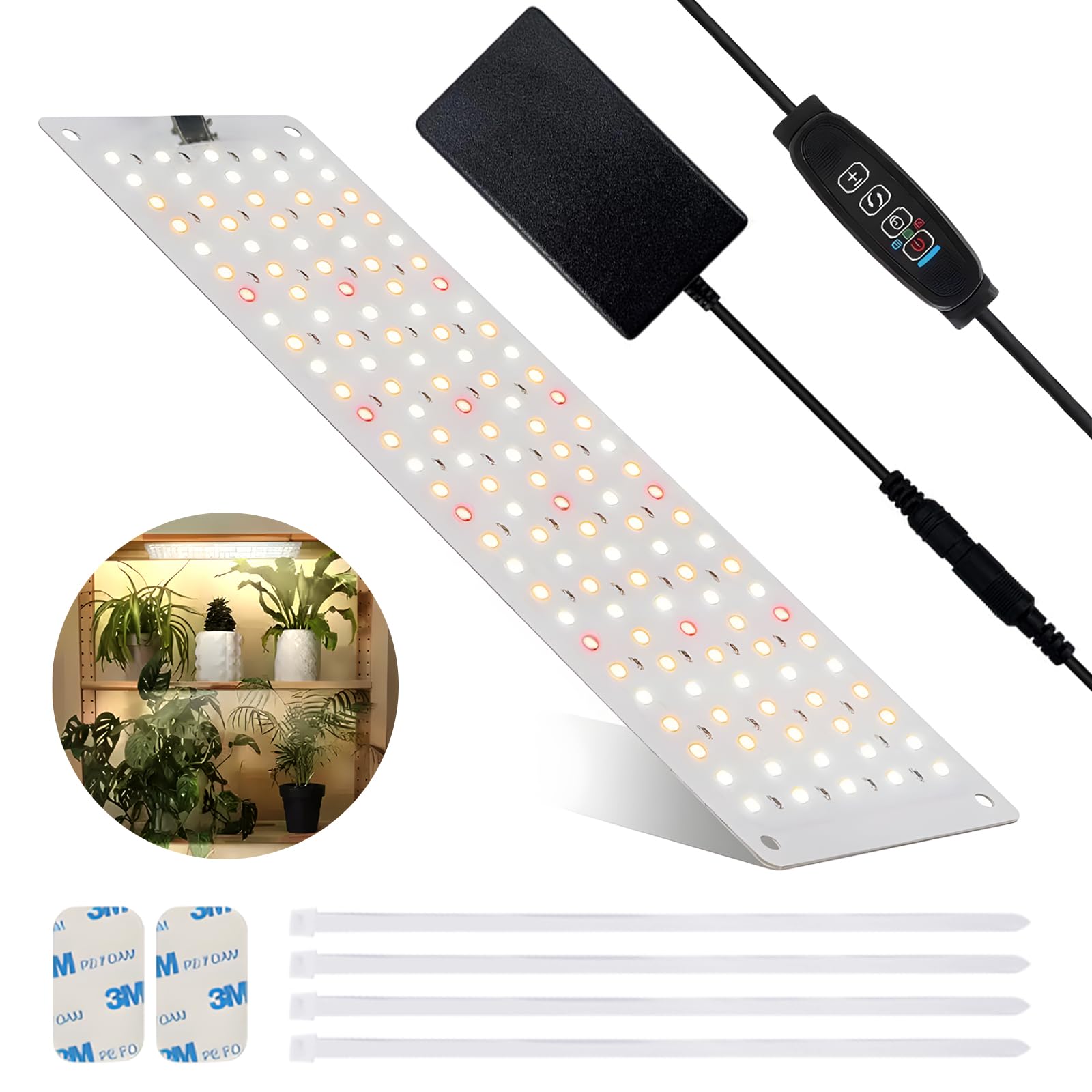 Journeyside LED Pflanzenlampe, 135 LEDs Vollspektrum Pflanzenleuchte, Pflanzenlicht Wachsen Licht mit 3/9/12H Zeitschaltuhr 10 Arten von Helligkeit für Setzlinge, Sukkulenten, Gemüse