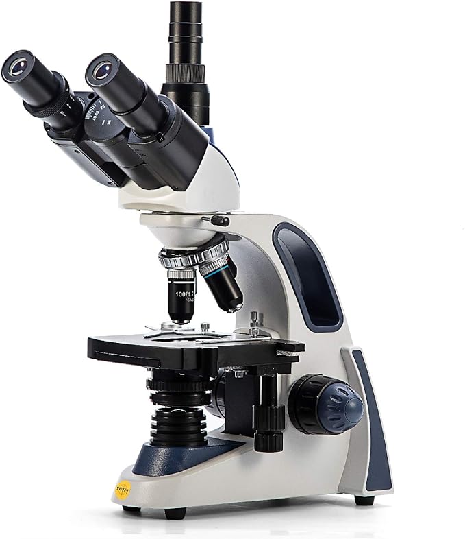 SWIFT SW380T 40X-2500X,Trinocular Compound Lab Microscope with Double Layer Mechanical Stage
