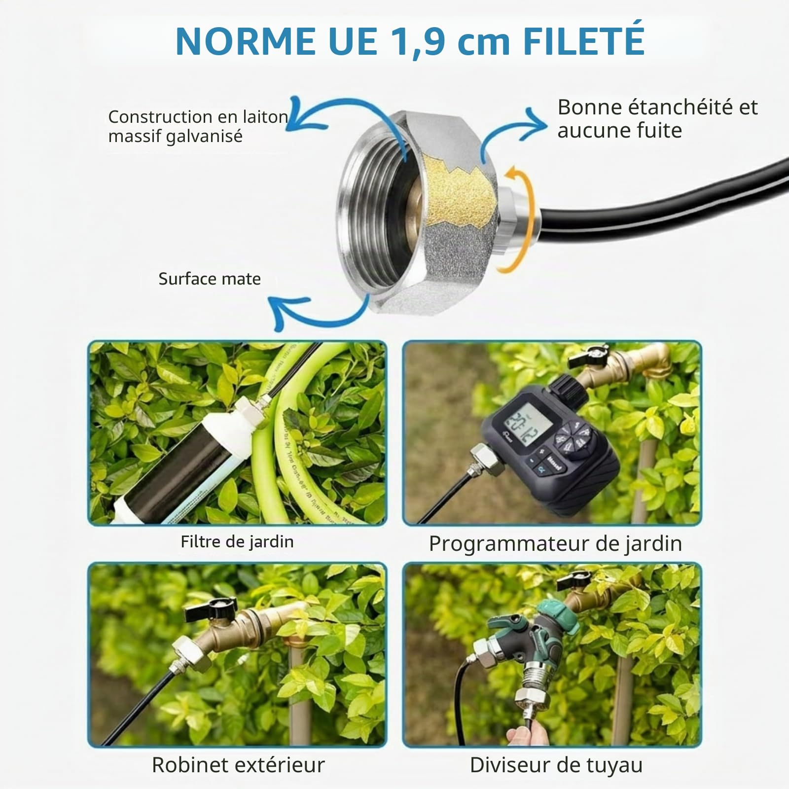 Brumisateur Terrasse Extérieur, Système de Brumisation Extérieur avec Filtre à Eau, pour Patio Jardin Serre (18m)