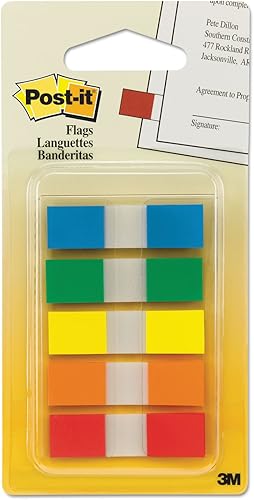 Post-it 6835CF banderas post-it portátiles, 12 pulgadas x 1-34 pulgadas, 100PK, AST.