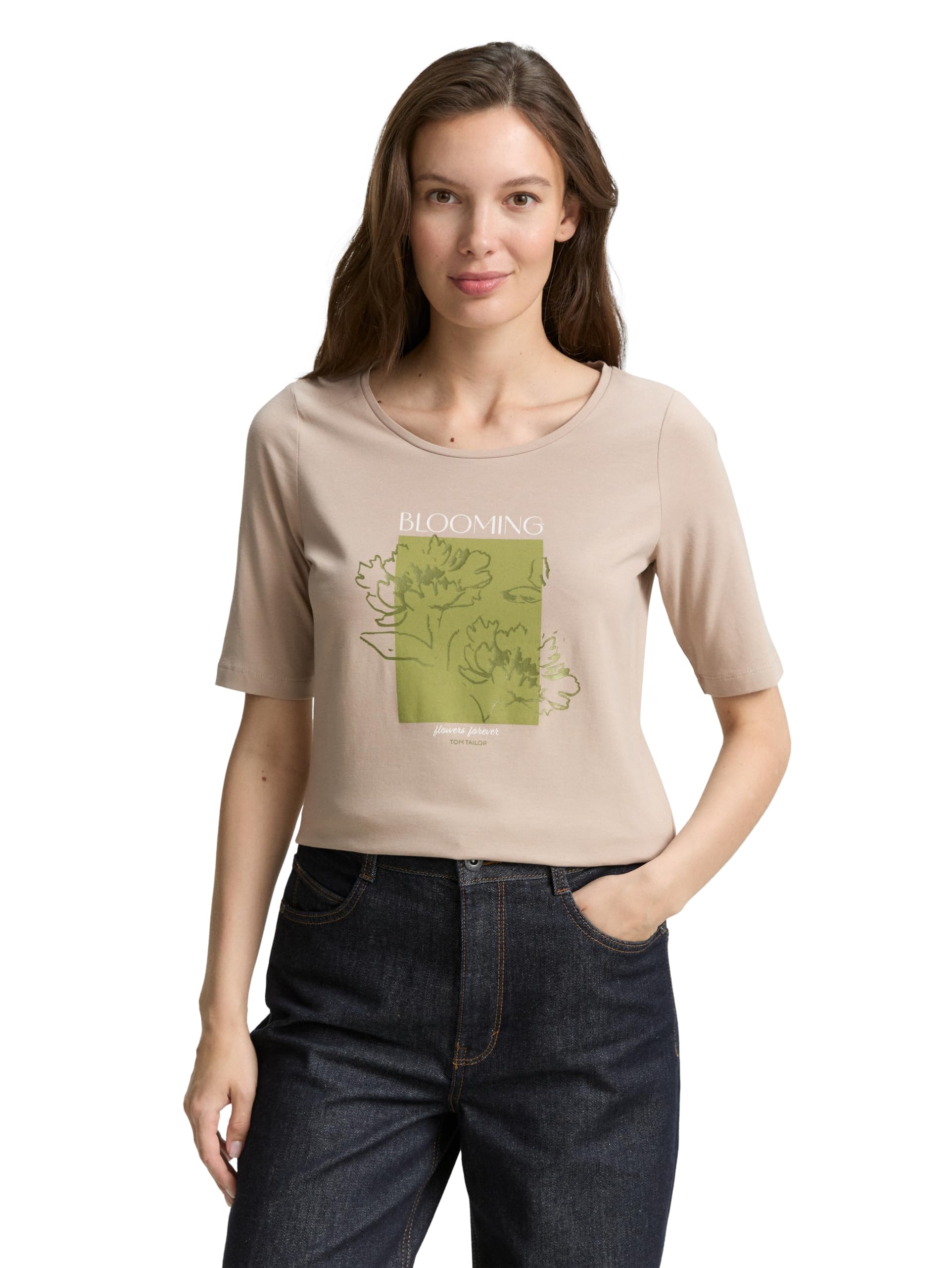 Tom Tailor Damen T-Shirt mit Print