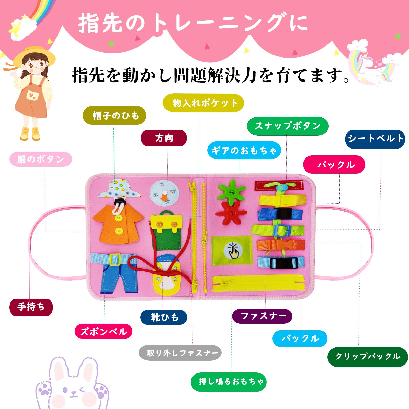 Amazon | YGKIPEGモンテッソーリおもちゃ ビジーボード ひらがなひょう 