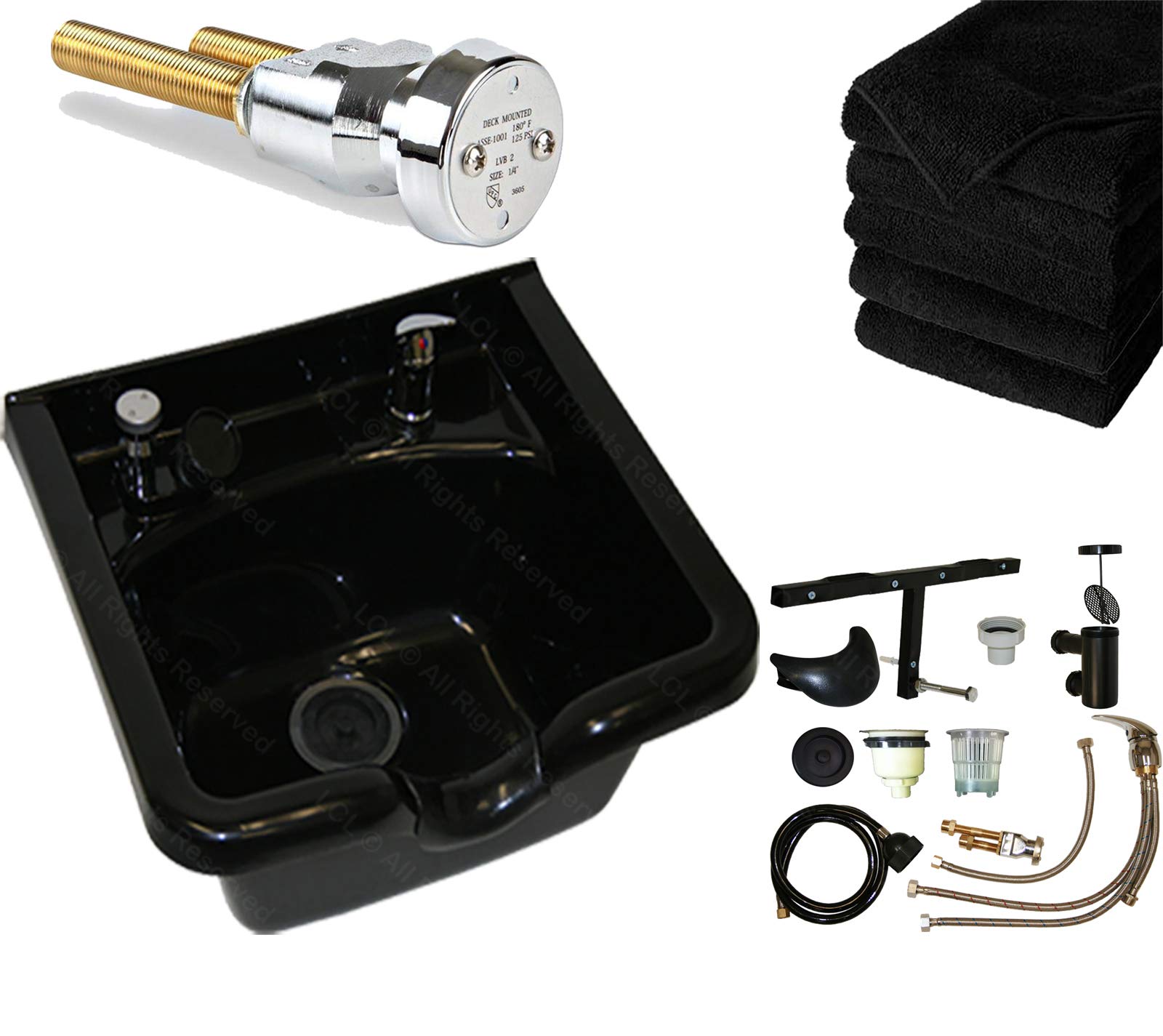 XYZ BeautyUltra Light High Tensile Strength Professional ABS Salon & Spa Shampoo Bowl with Vacuum Breaker