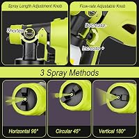 CDIYTOOL Akkumulátoros Festékszóró Ryobi 18V Akkumulátorhoz - HVLP Elektromos Szórópisztoly 4 Fúvókával és 1000ml Tartállyal Falakhoz, Kerít 4
