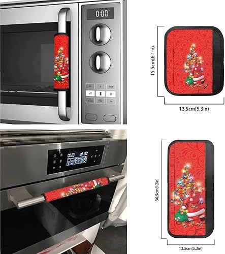 Miniatura 10 de Juego de 6 fundas para manijas de refrigerador de Acción de Gracias, fundas para manijas de refrigerador de otoño, lavables, hojas de arce, fundas