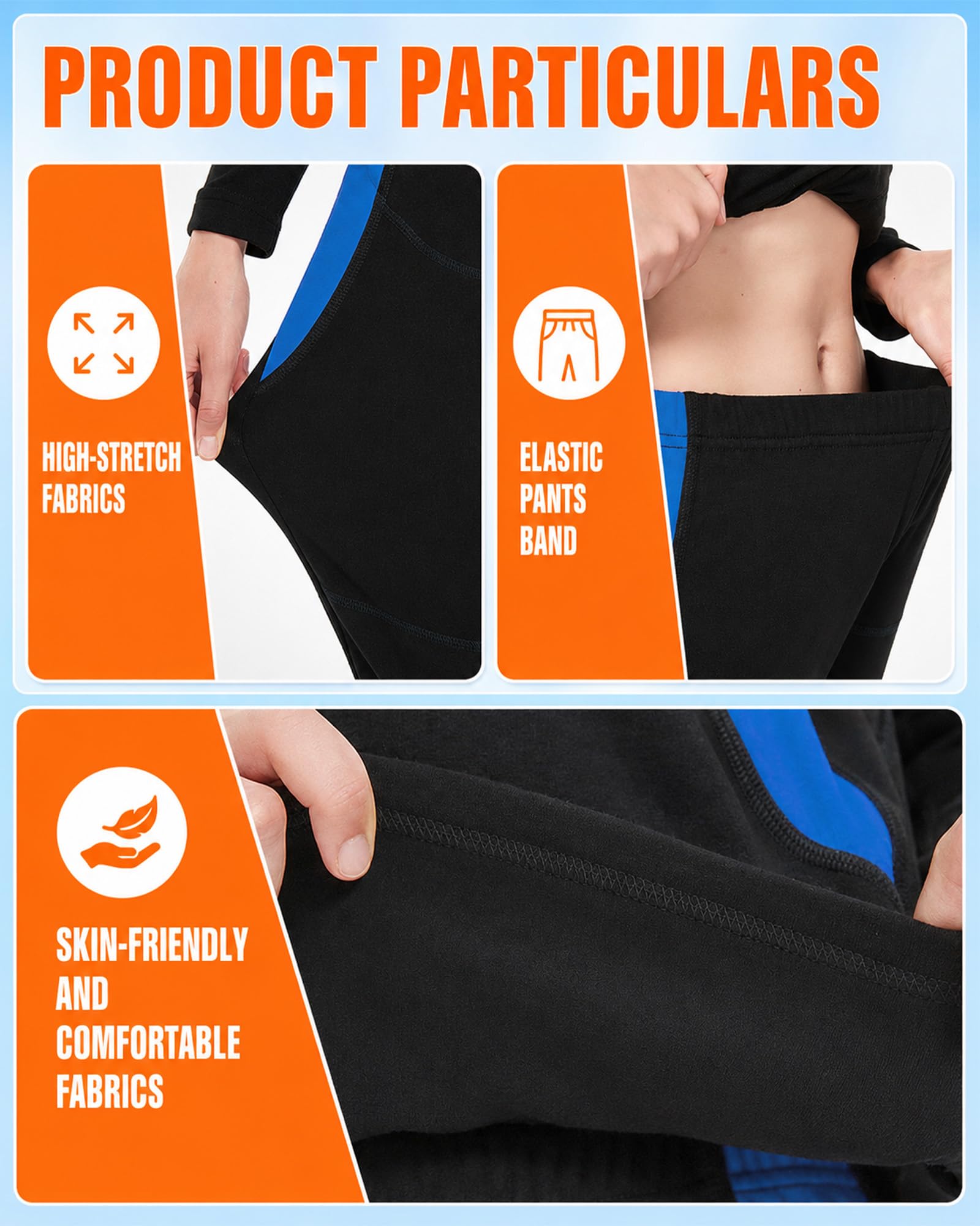 Conjunto de ropa interior térmica térmica para hombres y mujeres, capa base