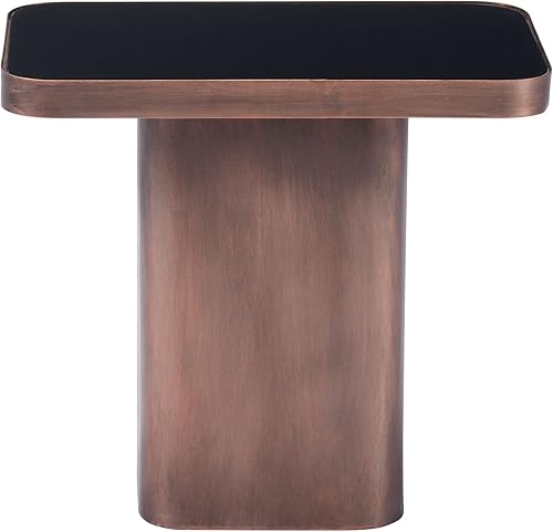Miniatura 5 de Zuo Mesa auxiliar Marcos Negro y Bronce Antiguo