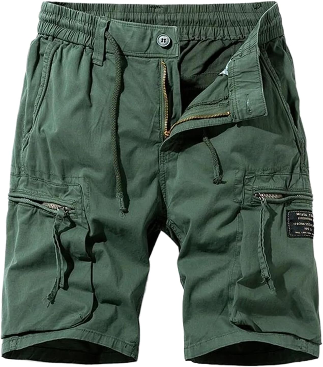 Men Summer Cotton Cargo Shorts Solid Casual Tactical Jogger Pants Men's Shorts Male