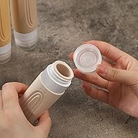 Vista 2 de Botellas de viaje para artículos de tocador, paquete de 5 contenedores de tamaño de viaje aprobados por la TSA, Albaricoque