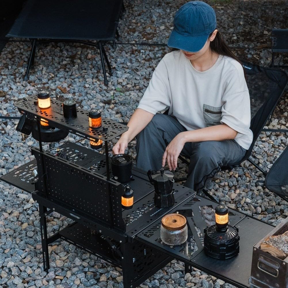 para mesa Camping Modular para igt 90cm Sin Herramientas Negra