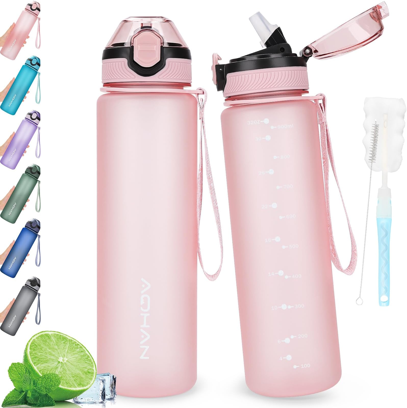 1L Sports Water Bottle Gym Travel Drinking Leakproof Bottle With Straw BPA Free – Buy The Best Products In The Online Store - Foto 7