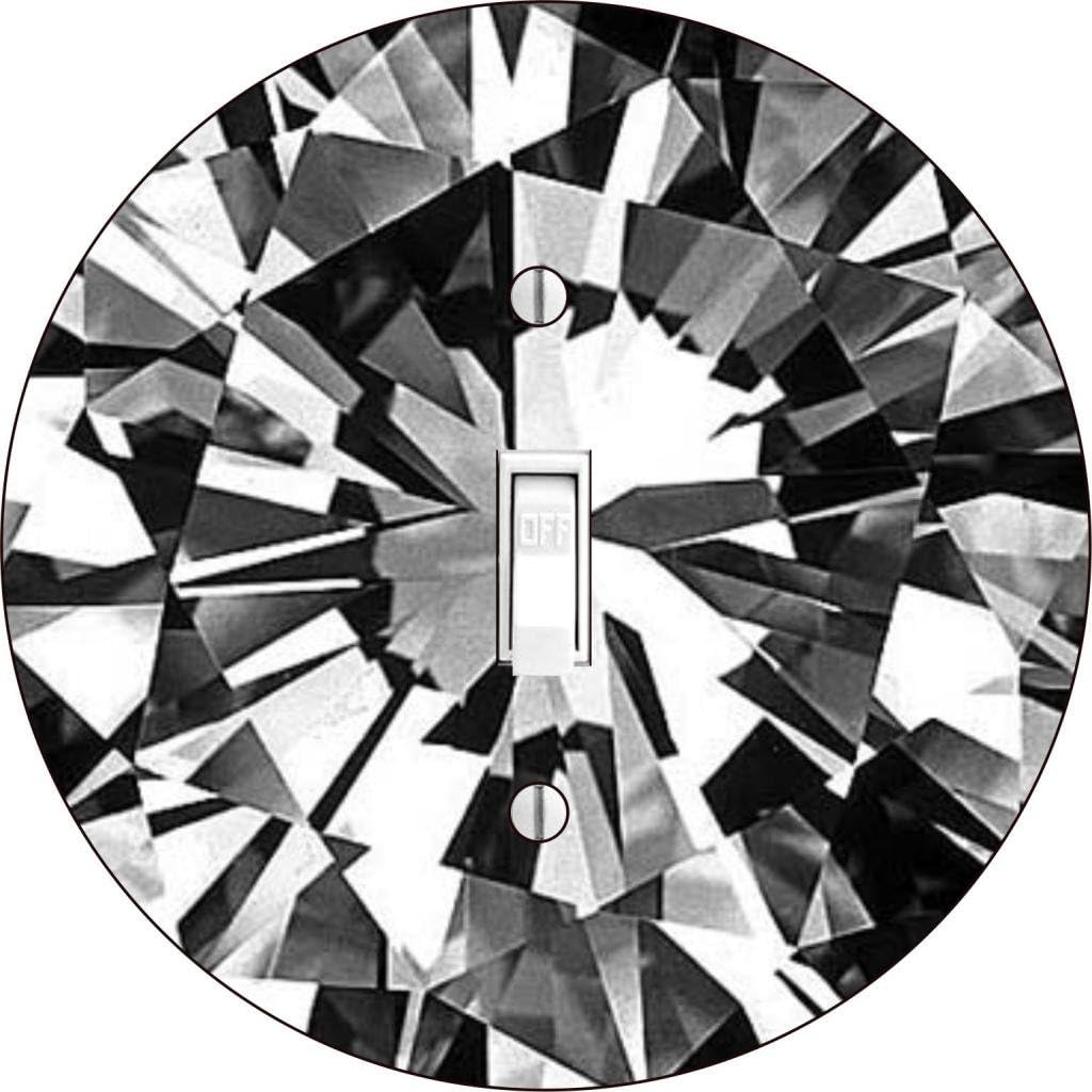 Diamond Novelty hardboard light switch cover for single lightswitch