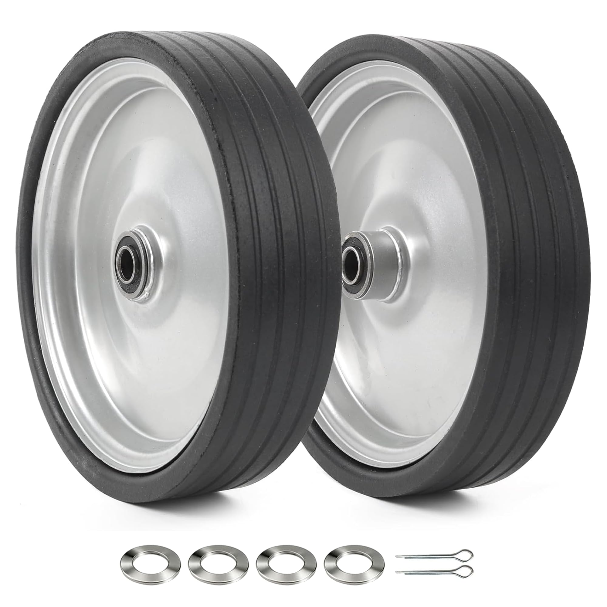 AR-PRO (2-Pack) 10" x 2.5" Flat Free Solid Rubber Replacement Tires - Flat-Free Tire and Wheel for Hand Trucks and Wheelbarrows with 5/8" Axles — Amazon image 8