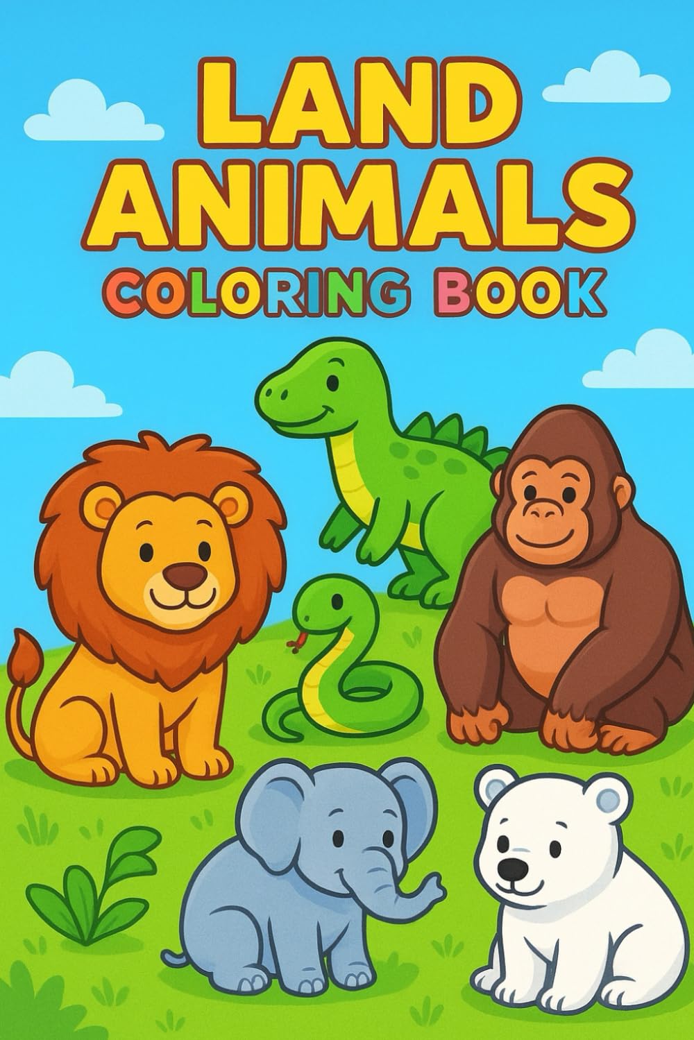 Land Animals Coloring Book