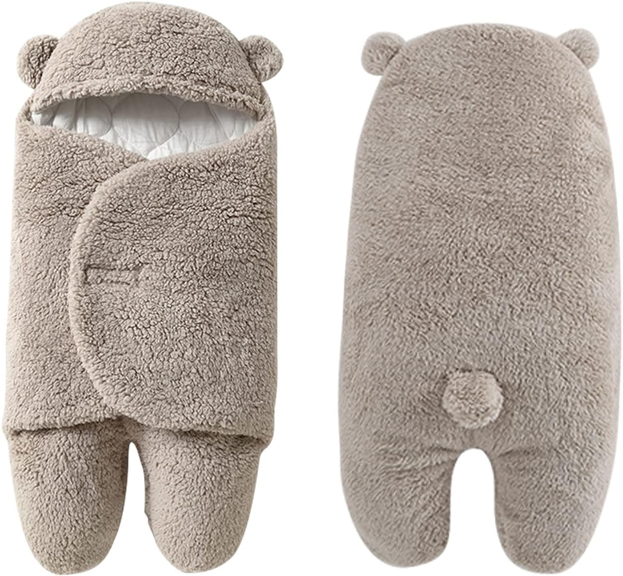 [MOONMN] ベビーおくるみ 赤ちゃんおくるみ 新生児おくるみ ベビー服 ベビー寝袋 出掛け 見た目は可愛い 冬 新生児着ぐるみ 抱っこ布団 足付き