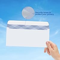 Vista 5 de Sobres de seguridad PANDRI 750#10, sobres autosellables sin ventanas, patrón de tinte de seguridad para correo empresarial seguro, facturas