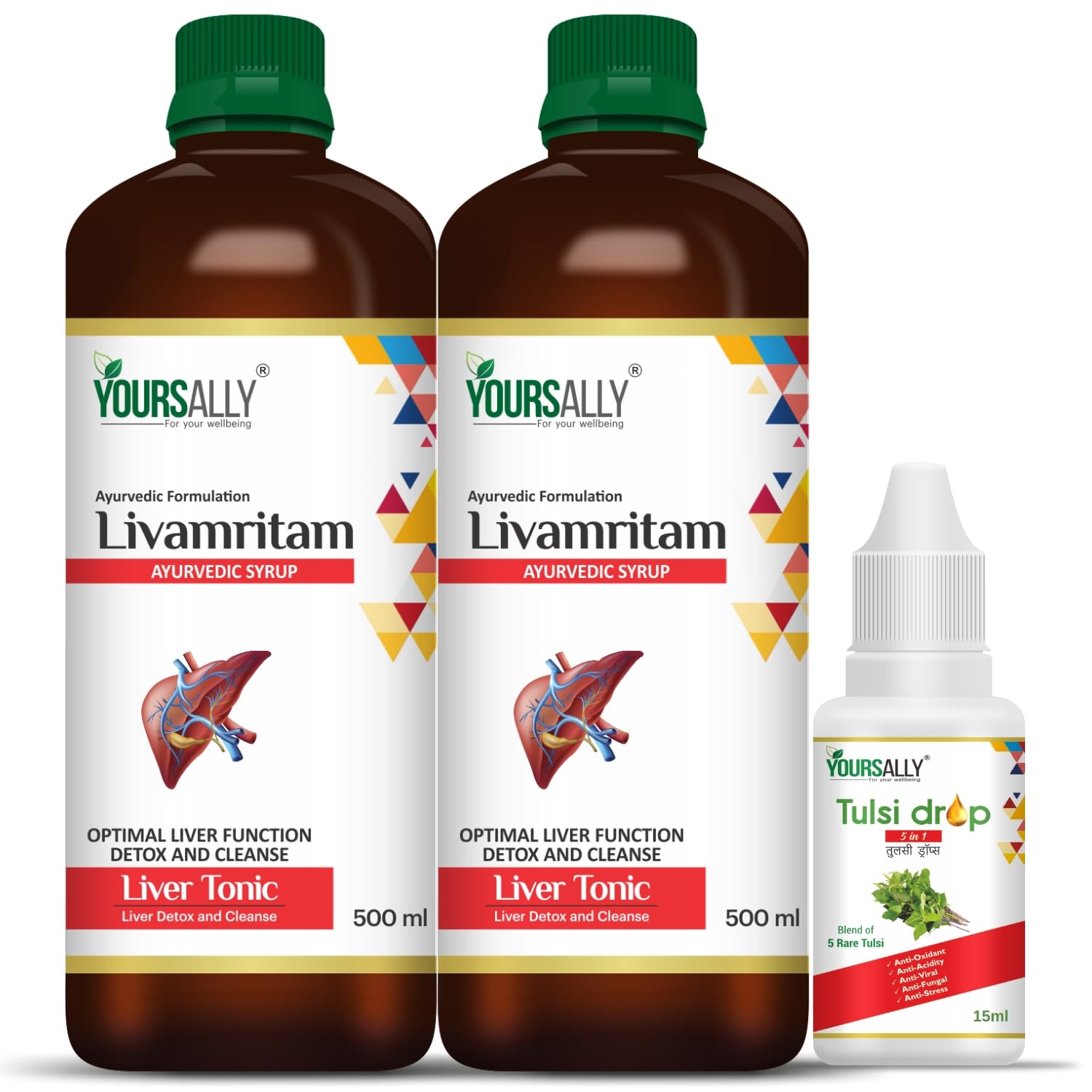 Livamritam Ayurvedic Liver Care Syrup|Alcoholic Fatty Liver Kidney Detox Supplement|Reduces Bloating Swelling & Infections|Digestive Tonic Supports Metabolism & Appetite-500 ML (2 Pcs)-image-28