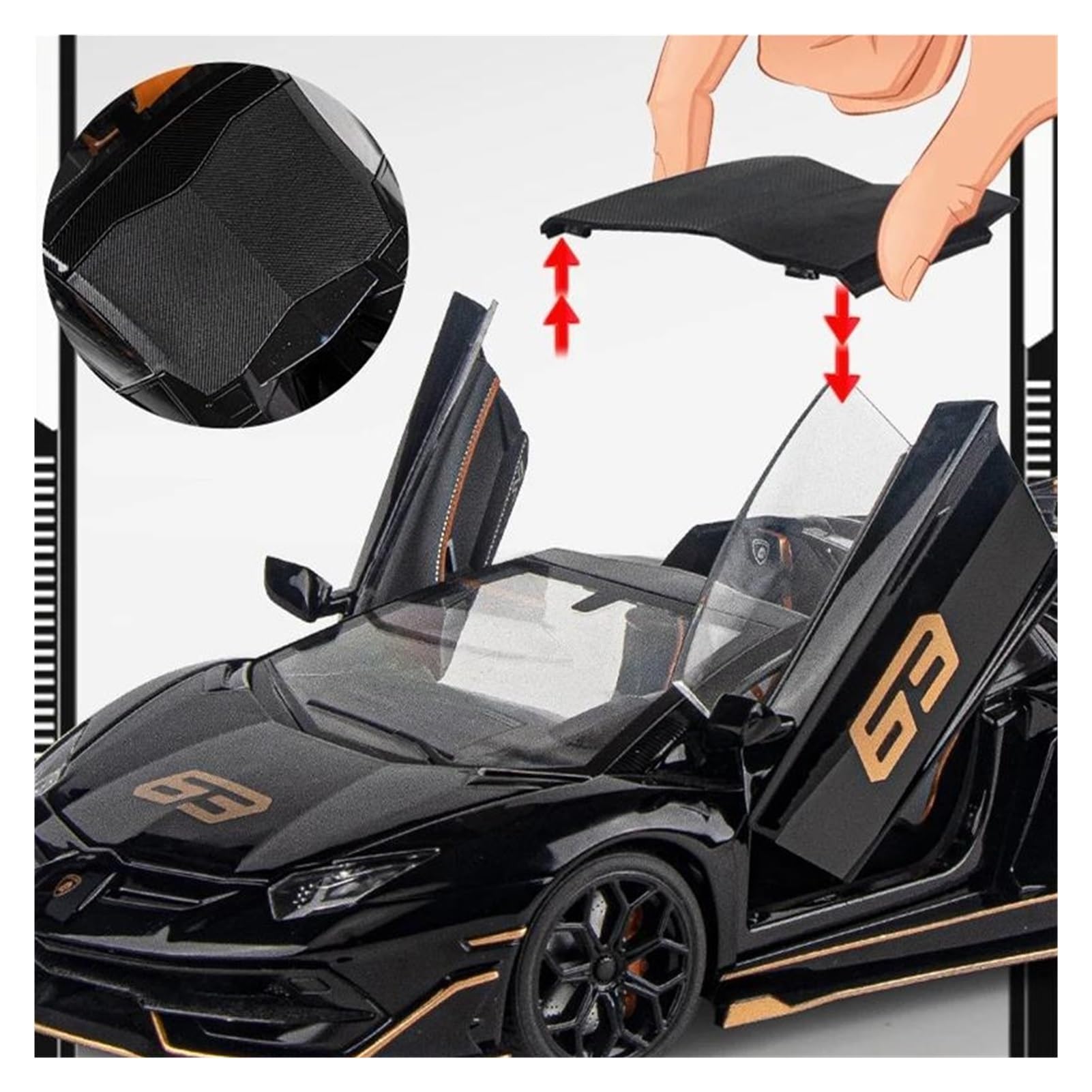 Amazon.co.jp: シミュレーションカーモデル 1/18 アヴェンタドール SVJ