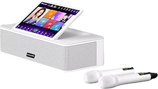 Inandon 2025 New 14-inch Touchscreen Karaoke All-in-one Sound System with 2 Wireless Microphones, KTV/Movie/MP3/Recording/Bluetooth/HDMI Output, high-Speed Cloud Song downloads and YouTube 4TB