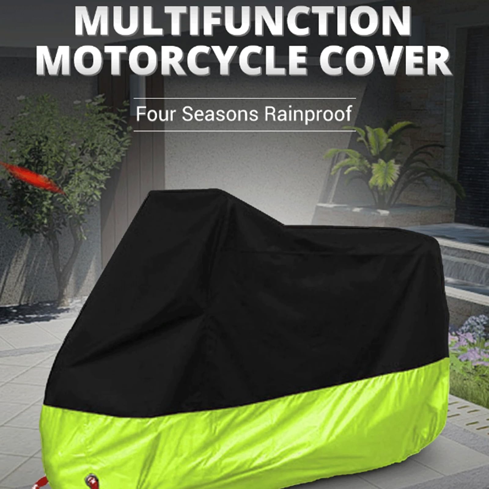 Housse de vélo M-4XL Housse de Moto Toutes Saisons imperméable à l'eau Couverture de Pluie en Plein air Anti-poussière Protection Solaire Scooter pour Moto vélo Moto Housses de vélo