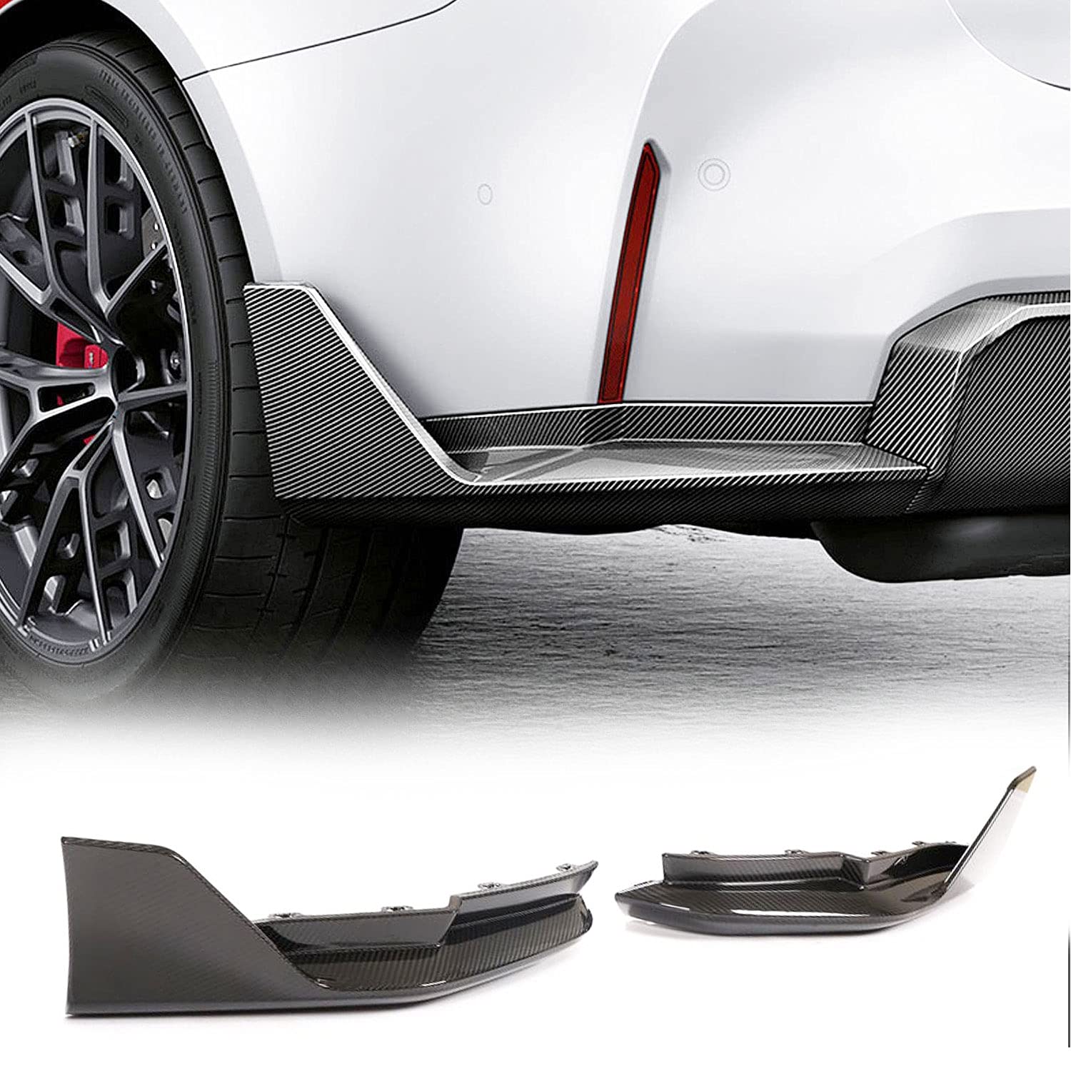 MCARCAR KIT Dry Carbon Fiber Rear Splitter Fits for BMW 3 Series G80 M3 2021+ Sedan 4-Door Factory O
