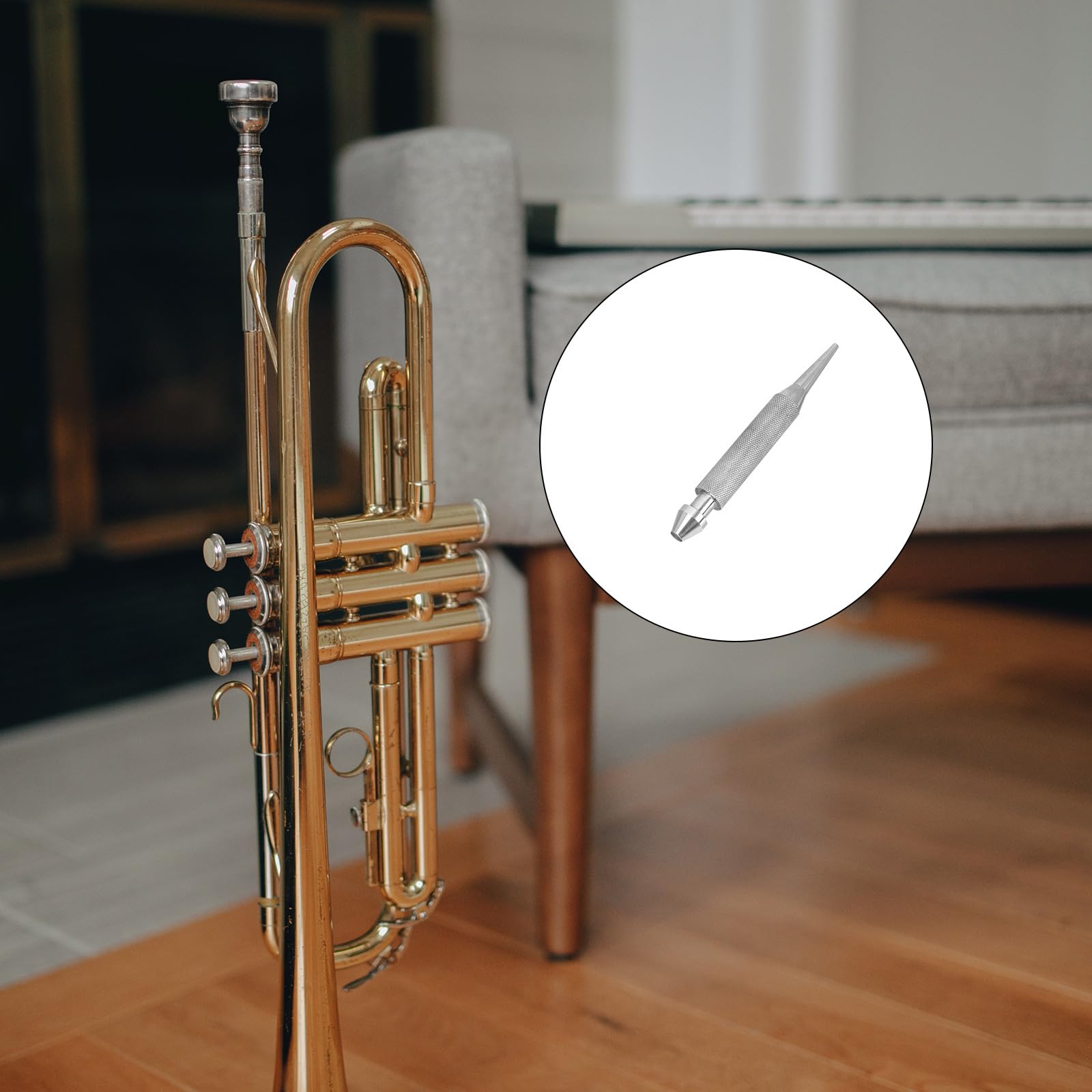 Accessoire de Réparation Embouchure Trompette, Outil en Acier Inoxydable Résistant la Rouille, pour Réglage Précis et Usage sur Instruments à Vent