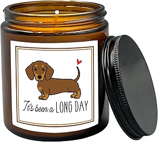 HIWX It's Been a Long Day Wiener Dog Scented Candle, Dachshund Gifts, Dachshund Dog Christmas Candles Gifts For Women Frie...
