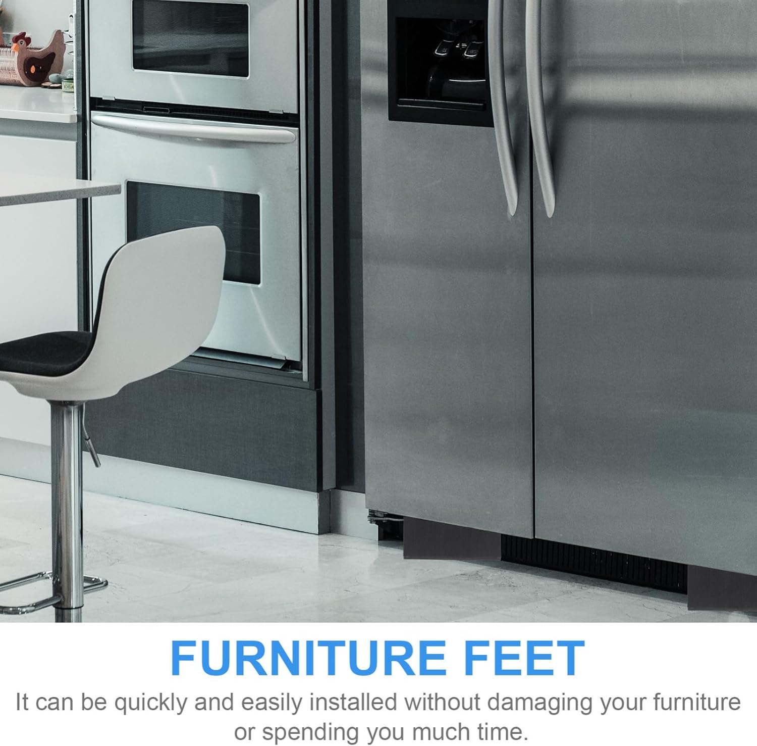 Garneck 4pcs Bed Risers for Dorm Twin Heavy Duty Furniture Pads Mattress Lifter Appliance Lift