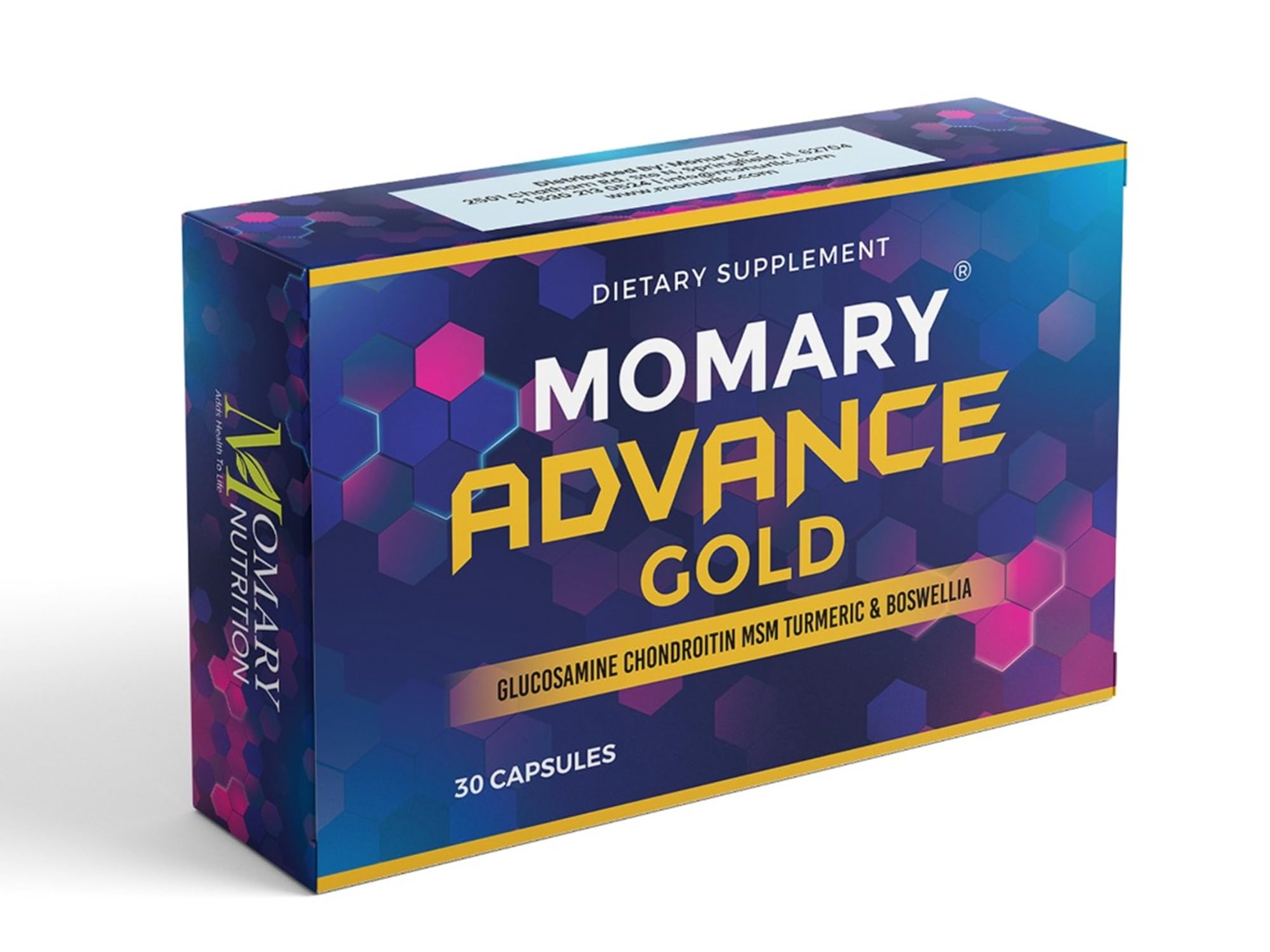 Advance Gold – Glucosamine Chondroitin MSM Turmeric Boswellia Calcium & Magnesium – Advanced Joint Comfort & Mobility Support – Independently 3rd Party Tested for Quality & Purity – 30 Capsules