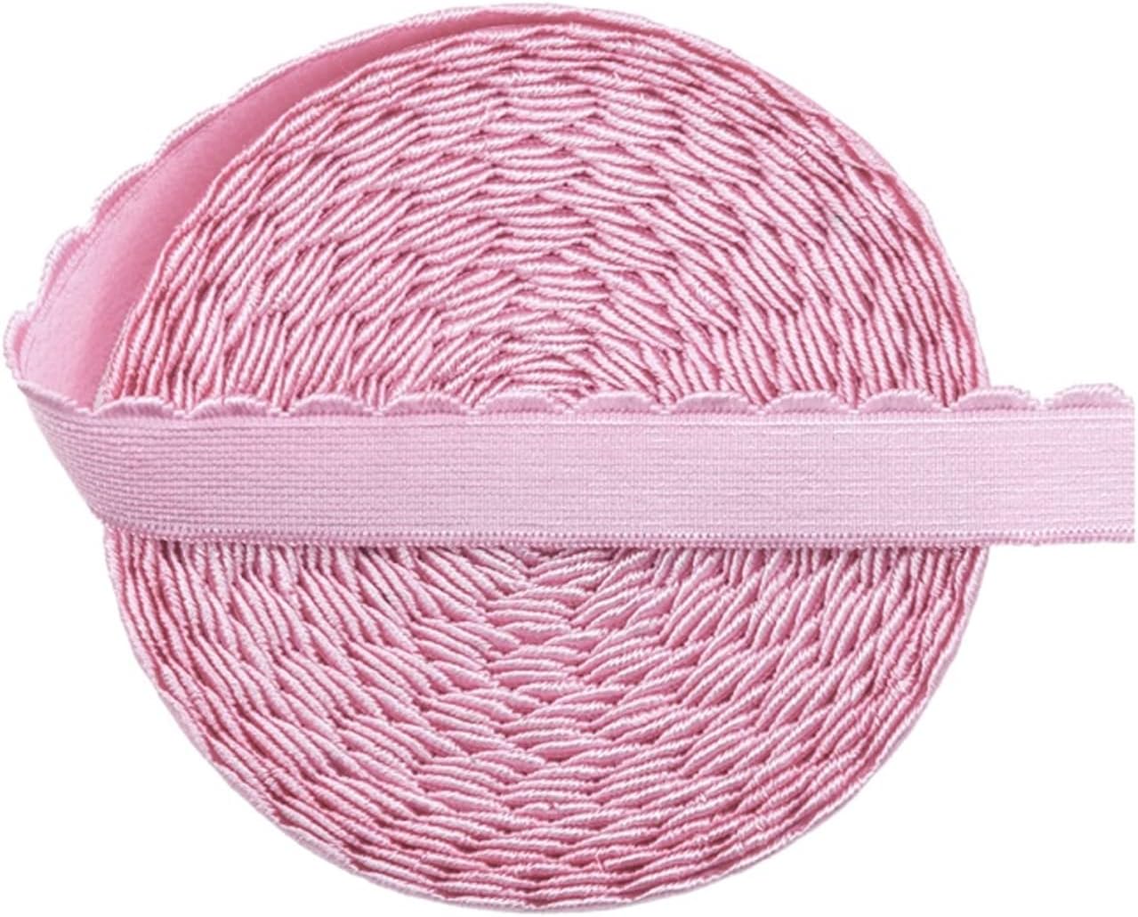 Bristlegrass Bra Strap 50 Yard 3/8" Rose Pink Tie Dress Sewing Trim Craft Gripper Tape for Clothing, Non-Slip Elastic for Sewing, Silicone Gripper Elastic Band (50Y 3/8" Rose Pink)