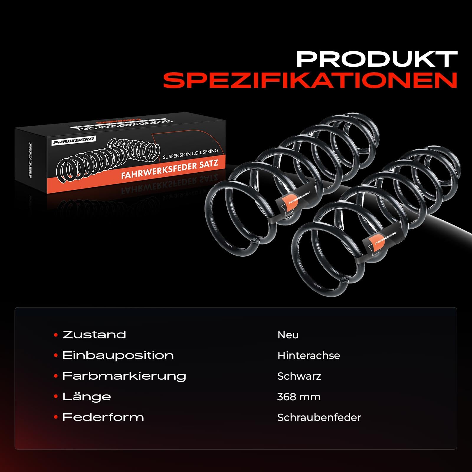 Frankberg 2x Muelles de chasis Muelles de suspensión Compatible con Scénic III JZ0/1 1.6 16V 1.6 dCi 1.4 16V 1.9 dCi 1.5 dCi 1.6 E85 2.0 16V 2.0 dCi 2009-2016 Replace# RA7033,550200061R