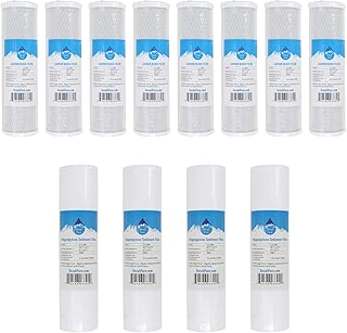 4-Pack Denali Pure Universal 10 inch Carbon Block, Sediment Filter - Compatible with APEC ROES-50, APEC RO-90, Watts WP5-50, APEC ROES-PH75, Watts WP-5, APEC RO-PERM, Watts RO-TFM-5SV, PureValue 5EZ50