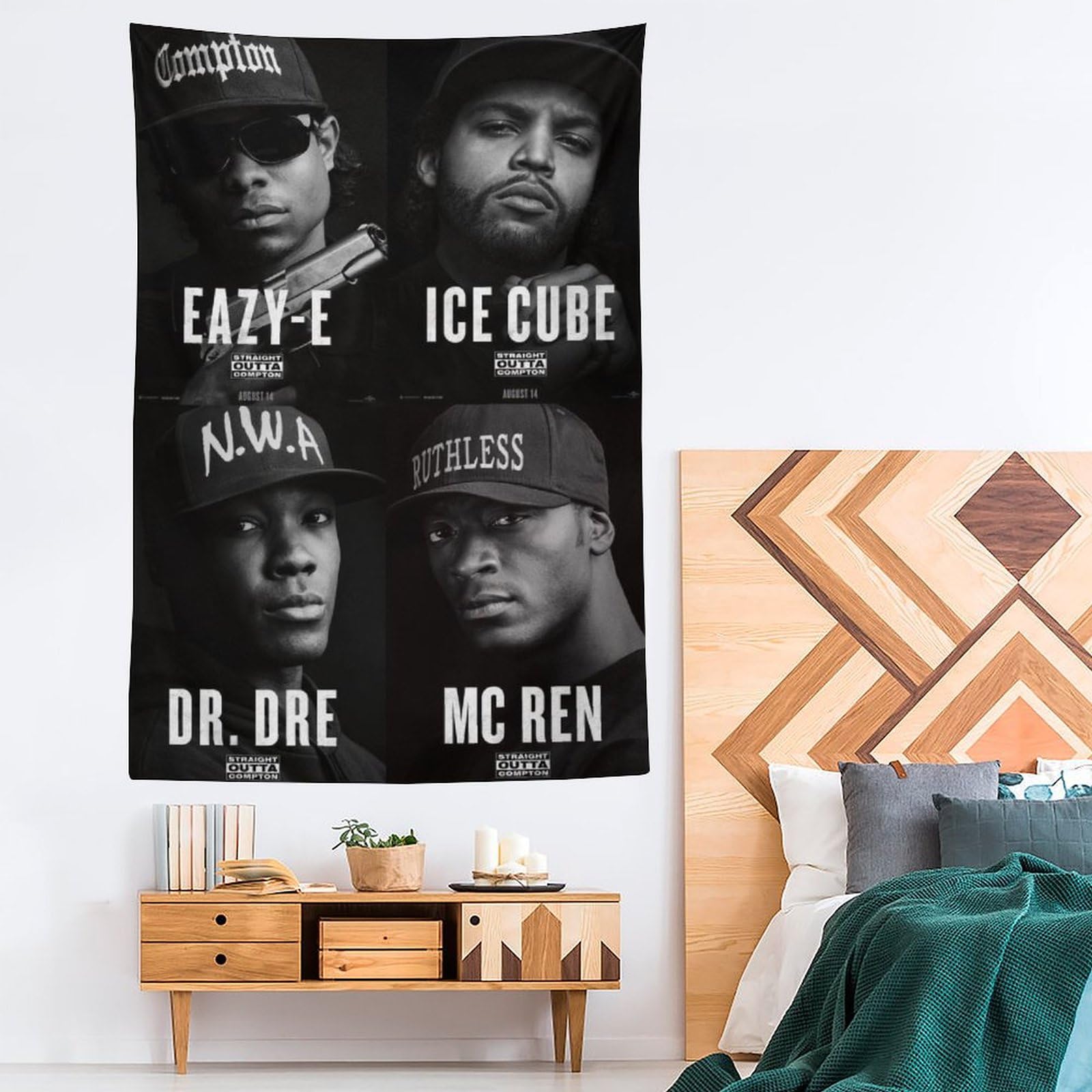 Poster con stampa artistica artistica da parete, motivo: cantante rap, hip hop, tutte le stelle, 152,4 x 228,6 cm