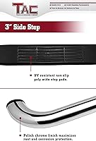 Vista 5 de TAC - Escalones laterales compatibles con Chevy Silverado/GMC Sierra 1500 de 1999-2018 y 2500/3500 extendida/doble cabina de 1999-2019